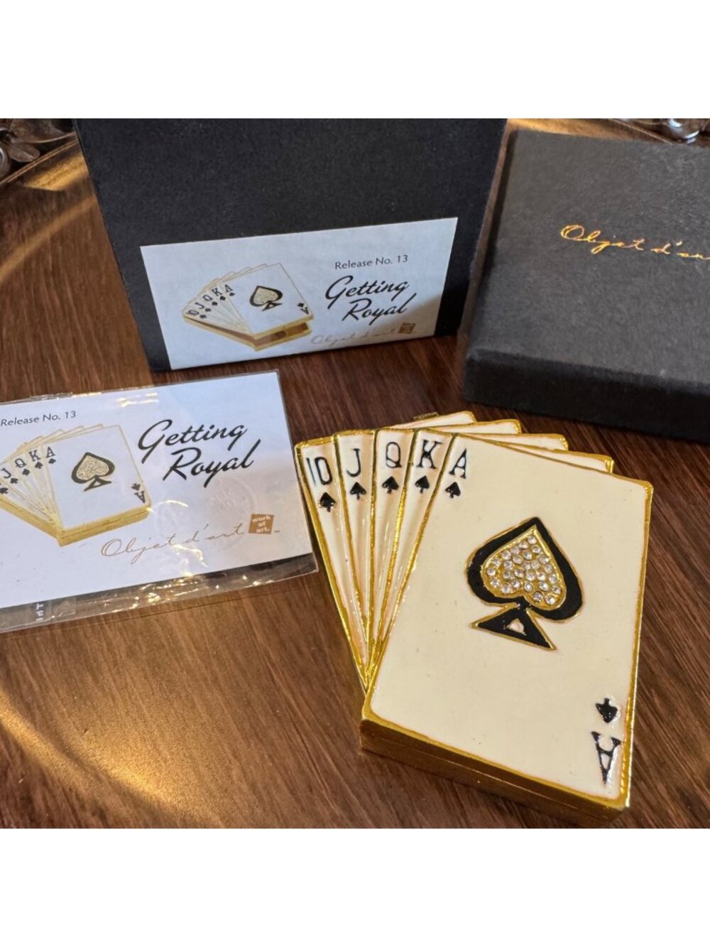 Getting Royal Objet DArt Royal Flush Trinket Box Card Deck